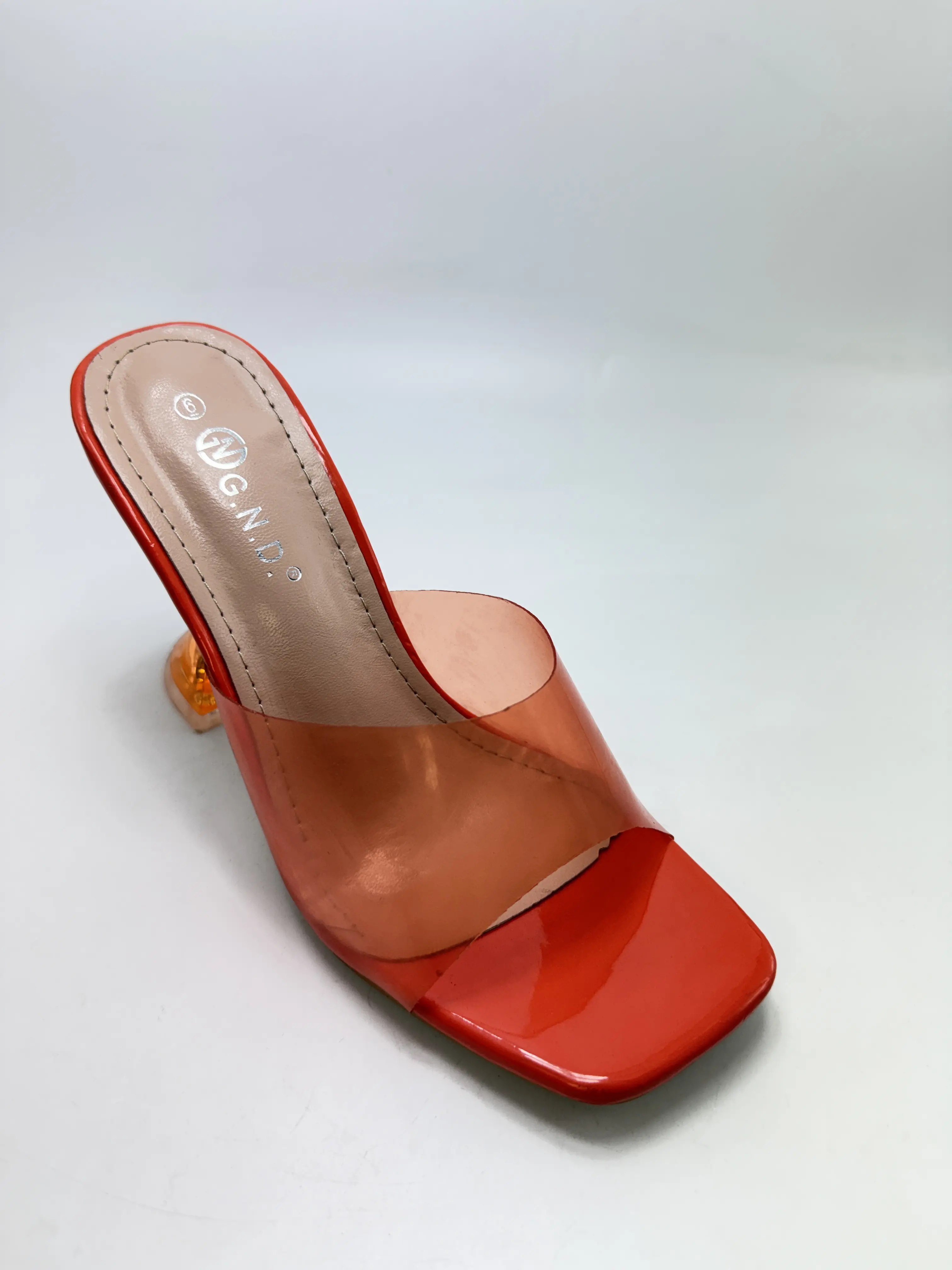 Womens Clear Heels Sandals Transparent Stiletto Heel Slippers Backless Peep Toe Slip on Heeled Mules | Transparent Heels, Slip on, Peep Toe, Backless, Heeled, Walking Shoes Summer