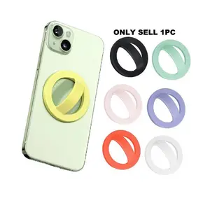 Portable Flexible Silicone Magnetic Ring Phone Stand for iPhone 16 15 14 13 12 11 Pro Max Plus, Silicone Phone Holder, Durable & Lightweight Design