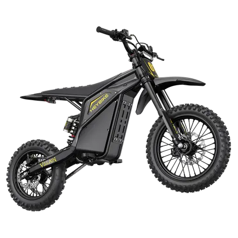 HEYBIKE VILLAIN/V1 Electric Bike | 52V 26Ah Removable Battery | 4160W Peak Mid-Drive Motor | 45 MPH Top Speed | 190 Nm Torque | Up to 50 Miles Range | 14"/12" Off-Road Tires | UL 2849 Certified | Hydraulic Brakes | Reverse Gear