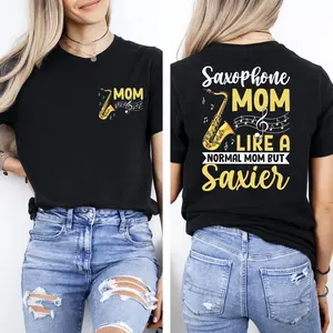 Saxophone Mom T-Shirt: Music Lover Gift, Jazz Musician Tee