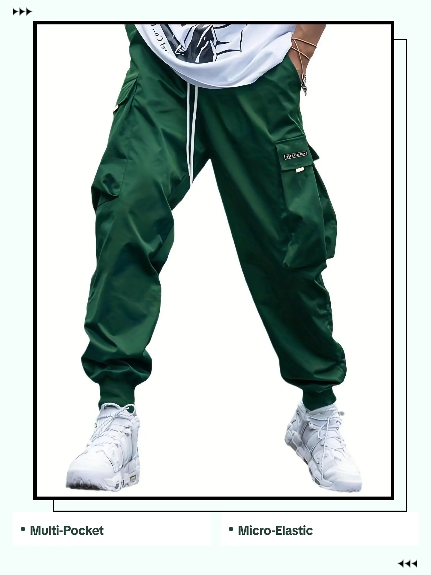 Men's Air Borne UrbanFlex Utility Cargo Trousers - Multi-Pocket Vibe, Urban Edge Design, Athletic Sportswear Fabric, Outdoor Streetwear Casual Bottoms