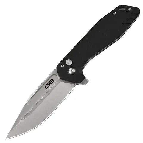 CJRB Riff Thick Folding Pocket Knife - AR-RPM9 Steel Blade (88mm, HRC59-61 Edge Resists Daily Wear), Micarta Handle, 150g, Flipper Actuation, Glove-Ready Open, Outdoor EDC Hunt Gear, Survival Hand Tool