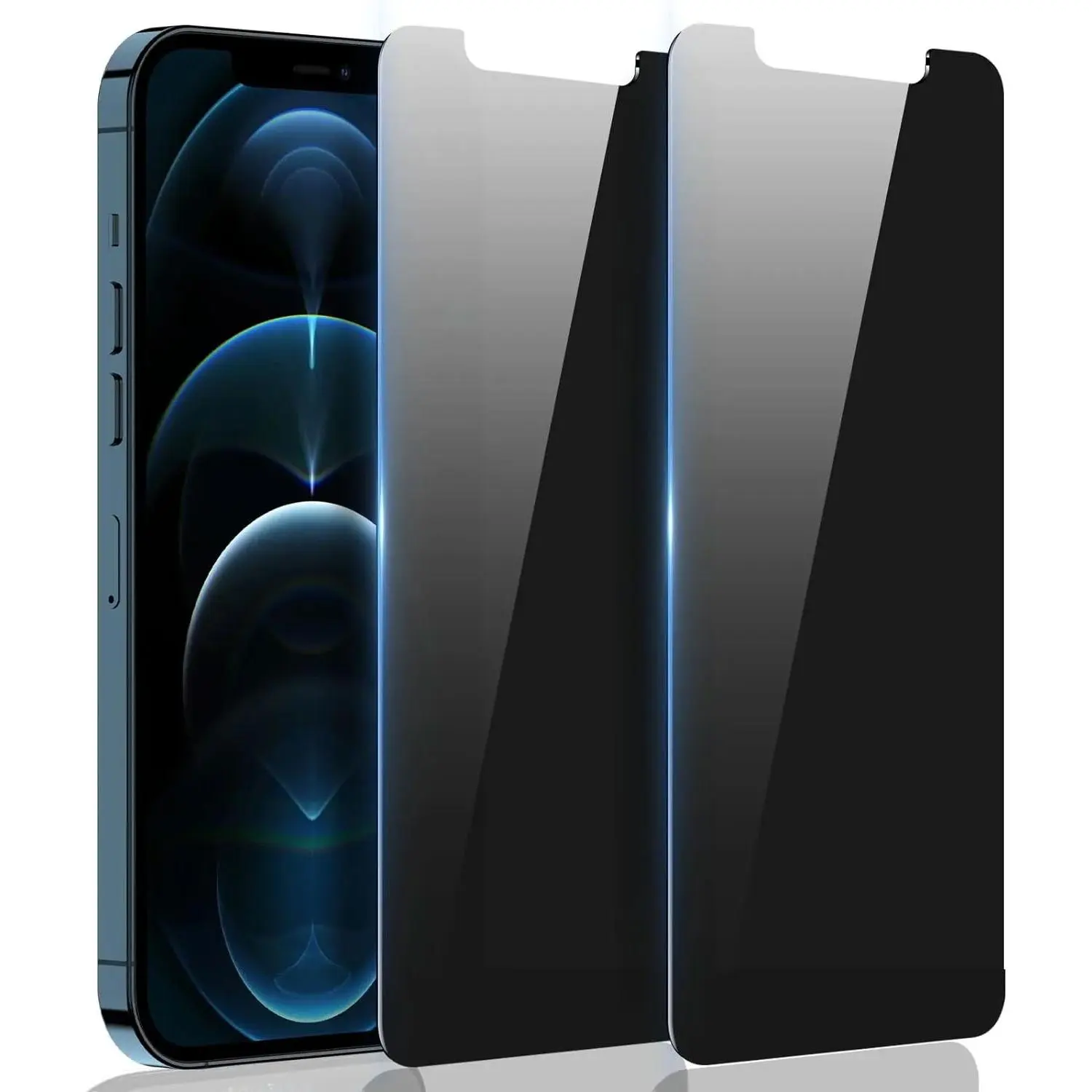 2 Pack for iPhone 12 Pro Max Privacy Screen Protector Tempered Glass, Anti Spy Privacy Screen for iPhone 12 Pro Max Accessories, Case Friendly Private Film