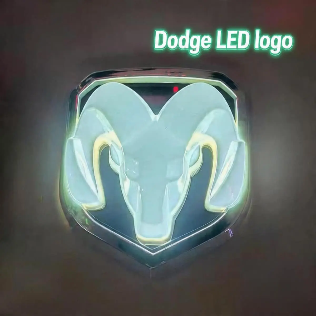 LED Emblem Light for Ram Trucks - Illuminated Front & Rear Badge, Plug & Play Glow Logo for Dodge Ram 1500 2500 3500, White Light, Blue Light
