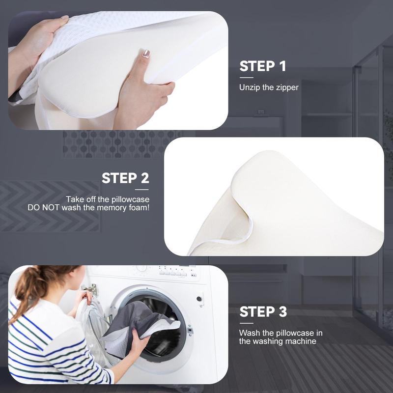 Vipfree Cooling Soft Pillows Ergonomic Memory Foam Cervical Pillows Cervical Support & Relieves neck