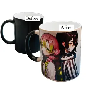 Demon Slayer Heat Change Color Changing Mug 11 oz - Perfect for Hot and Cold Drinks - Drinkware, Tumbler Reusable Coffee Tea Coffee Tea