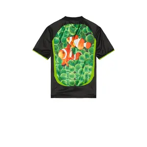 Pleasures Aqua Soccer Jersey in Black