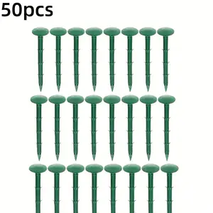 50 Garden Stakes for Weed Barrier, Durable Landscape Pegs, Outdoor Tent Anchors, Gardening and Lawn Care, Grass Mat Fasteners