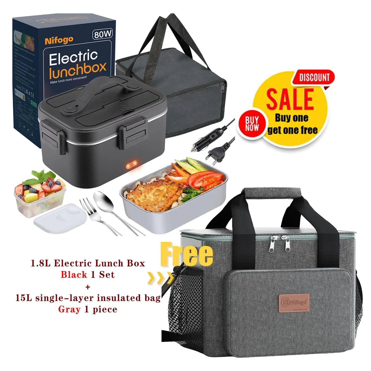 1.8L/Black/YYD+ Gray bag