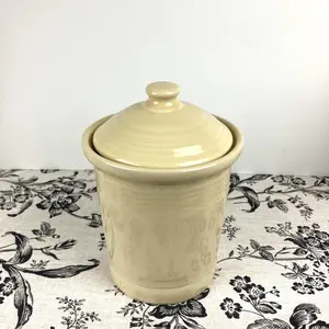 Fiestaware Ivory Canister - Size of your choice - 1, 2 or 3 Quart/ Fiesta kitchen canister jar / ivory ceramic kitchen jar/  collectible Fiestaware