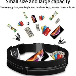 1 slim invisible sports phone waist bag: portable mini belt design that fits snugly without shaking, suitable for outdoor scenarios such as jogging, Trail Running, marathon/fitness/cycling/mountain climbing