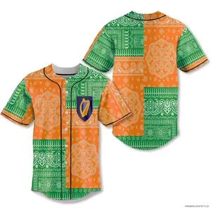 Ireland Baseball Jersey Flag And Paisley Basic Style