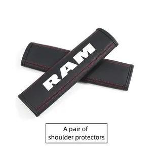 Car Seat Neck Pillow Headrest, 2pc/4pcs Seatbelt Shoulder Safety Pad Protector, Car Interior Kit, Compatible with Dodge RAM Truck Models 2014-2021