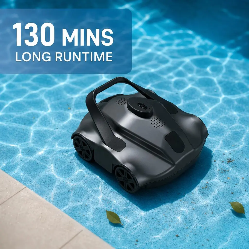 Elite Cordless Robotic Pool Cleaner & Automatic Pool Vacuums - 130-Min Long Runtime Wireless Sweeper for Above Ground Pools summerwins