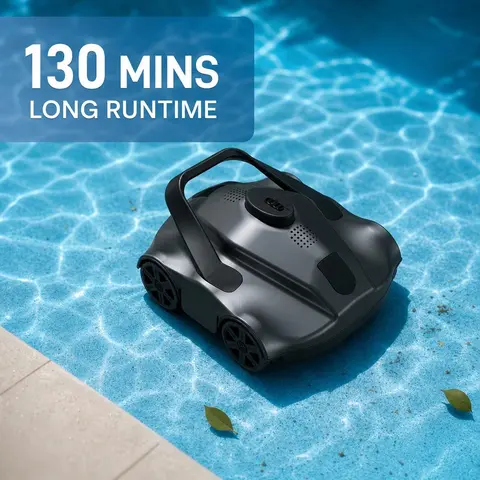 Elite Cordless Robotic Pool Cleaner & Automatic Pool Vacuums - 130-Min Long Runtime Wireless Sweeper for Above Ground Pools