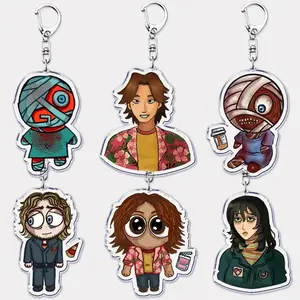 Mouthwashing Keychain, Hot Horror Game Chibis Keychains for Accessories Bag, Cute Jimmy, Curly, Anya, Sallyface Keyrings Jewelry Friends Gamer Gaming Gifts, Perfect Gift for Fans, Collectible Character Charms, Backpack & Bag Accessories