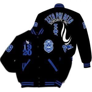 Zeta Phi Beta Dove Black Letterman, 1920 Sorority Greek Life Outerwear, Unique ZΦΒ Finer Womanhood Sisterhood Gear, Personalized Member Apparel