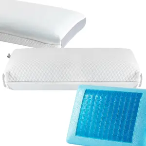 Dual Option Cooling Gel Pods Memory  Bed Pillow for Sleeping - 5.5-inch Breathable Medium-Loft (Standard)