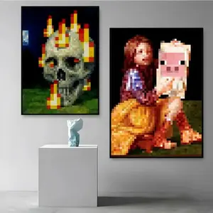 M-MC Pixel Game Inspired Poster for Home, Bar, and Bedroom Decor