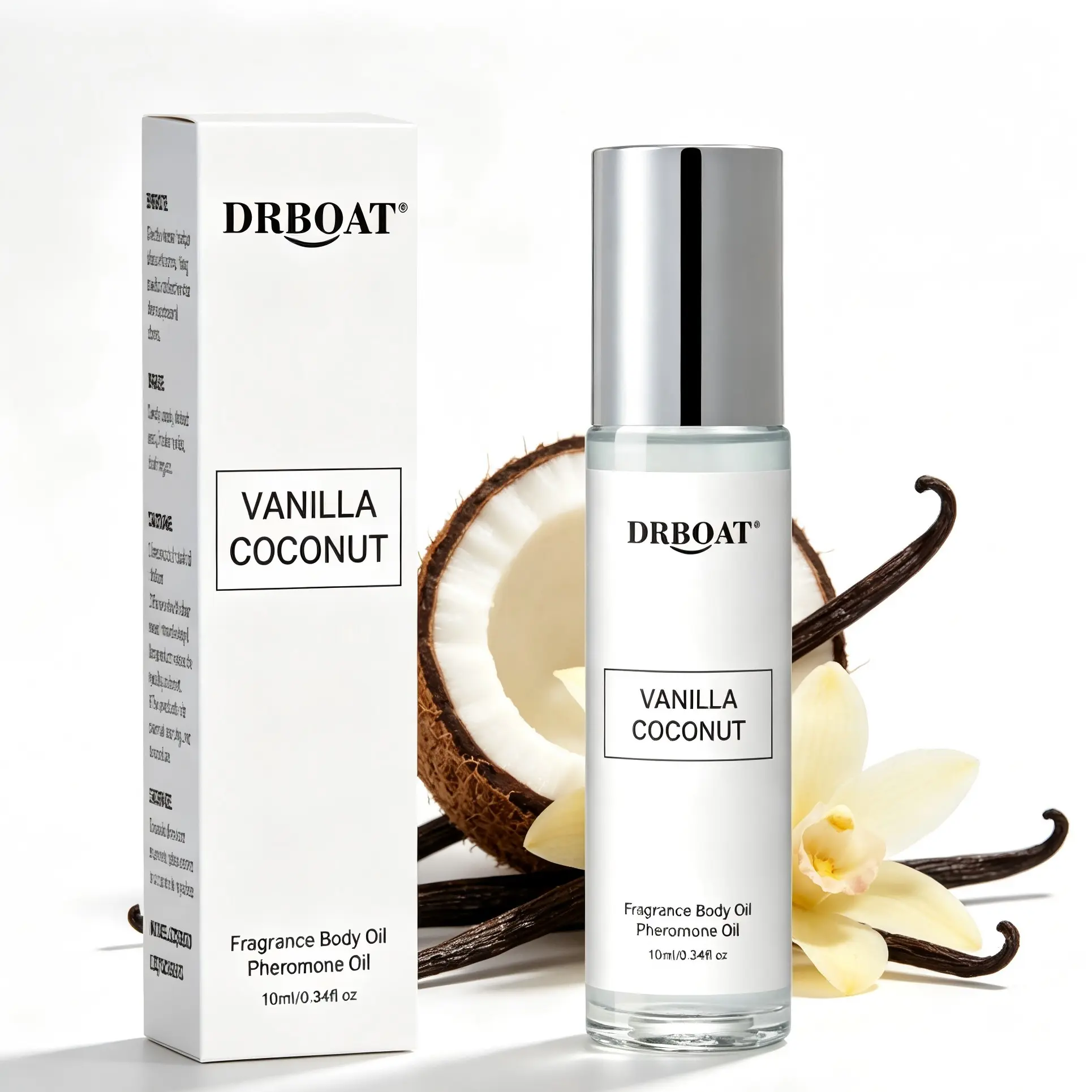 10ml Vanilla Coconut Pheromone Oil - Cream Subtle Aroma Perfume Oil, Original Eau de Toilette, Fragrance Oil Coconut Vanilla Scent, Traveling or Dating Bathroom Use.