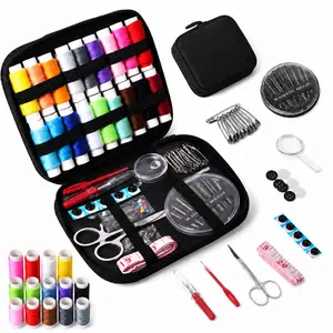 Portable Multifunctional Sewing Kit Equipped with Storage Bag, for Household Daily Mending & Travel Emergency Use, All-in-one Sewing Supplies Tool Set, Complete with Thread, Needles & Full Accessories, Single Pack Random Color, Compact & Easy to Carry