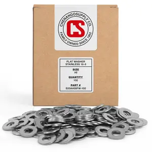 Stainless #8 Flat Washers - 18-8 Stainless Steel, -Resistant Flat Washers, 100 count