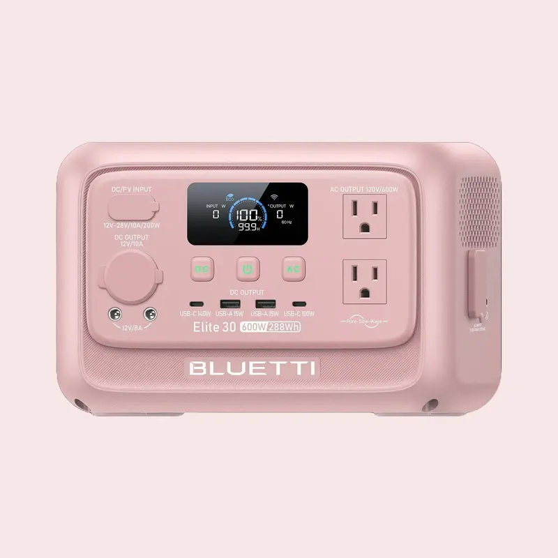 BLUETTI Elite 30 V2 Portable Solar Generator 288Wh Battery 600W AC Output 9 Ports for Camping & Backup Power Station with Smart App & 10ms UPS 2