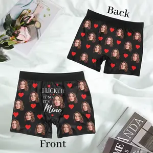 Custom Christmas Gift Face boxers Briefs,Personalized Face boxers,Custom Women Face Underwear,I Licked It So it is Mine,Best Valentines Gift Spandex Birthday Polyester Soft Fabric Panties Womenswear Comfortable Customized Cute
