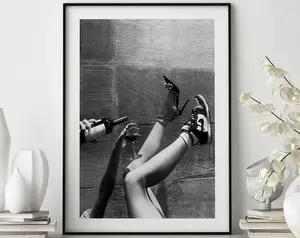 Woman Drinking Wine Elegant Urban Poster, Alcohol Wall Art