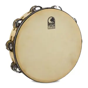 Toca  9 in. Players Series Single Row Wood Tambourine with Head