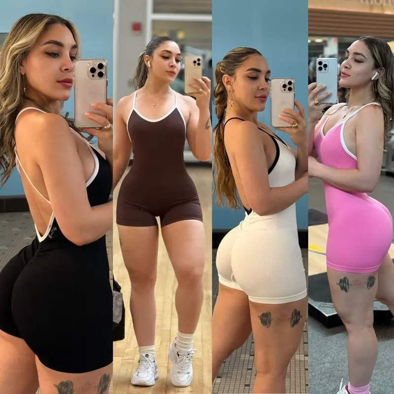 FINAL SALE!! Active short sports jumpsuit gym fitness