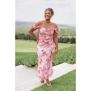 Esther Midi Dress - Pink Floral