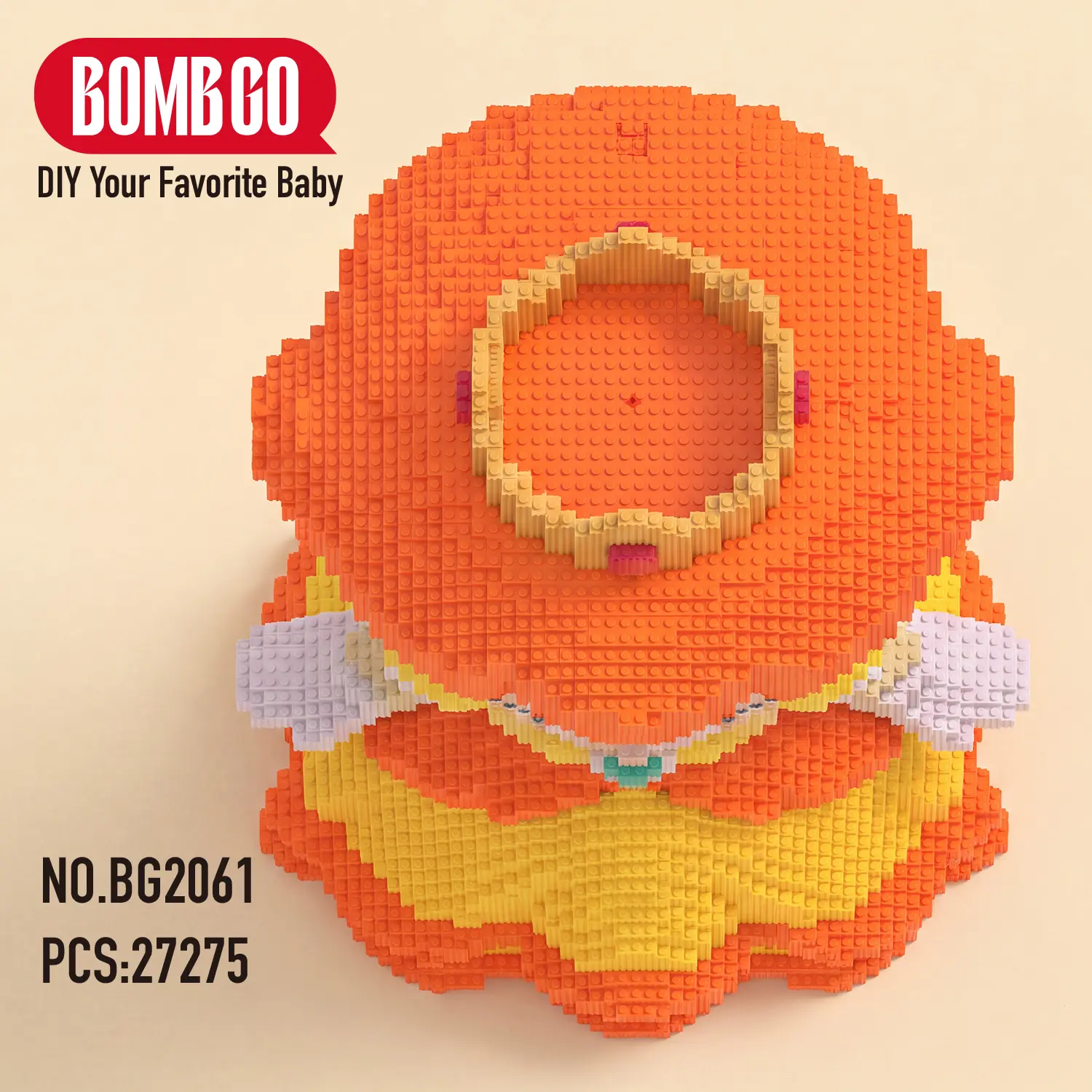 BOMBGO【XL】【Yellow Princess】 3D Micro Pixel Bricks Building Blocks Kit,Home Decor/Christmas Gift/Stress Relief DIY/Collectible Figure/27275PCS, BG2061