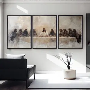 Jesus Set of 3 posters, Leonardo Da Vinci Parable LDS Bible Renaissance Christian Faith Shepherd (Unframed) Posters