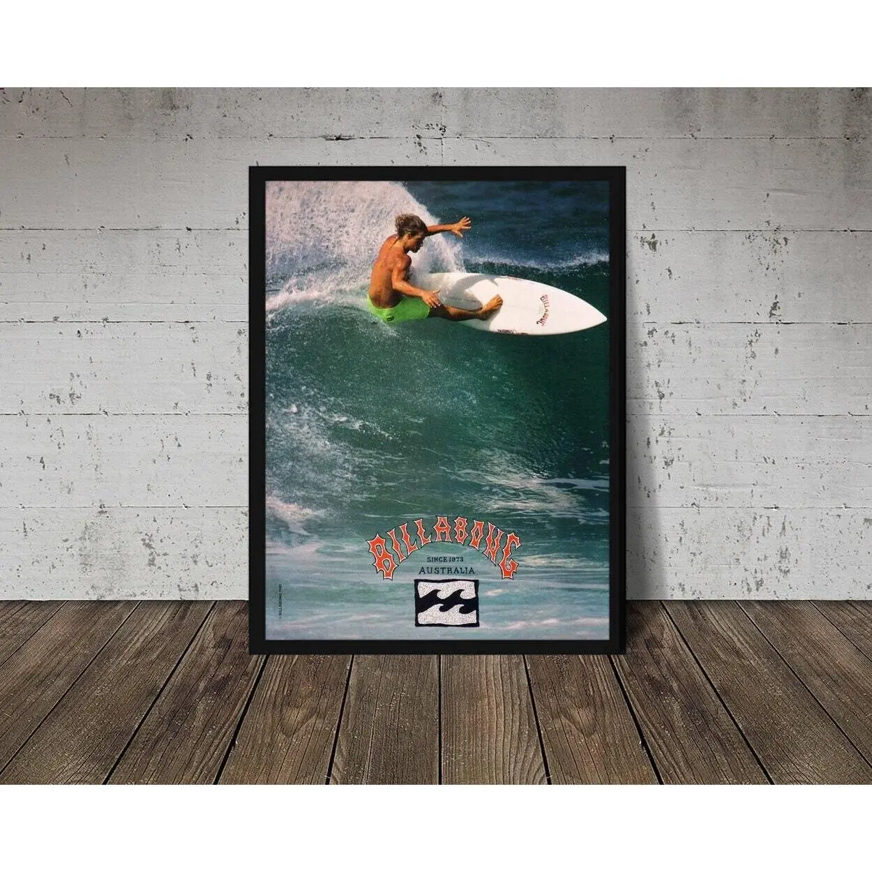 1990 BILLABONG Surfing Poster - Printable Art, Vintage Surfing Poster, Retro Surf Poster, Surfing Print