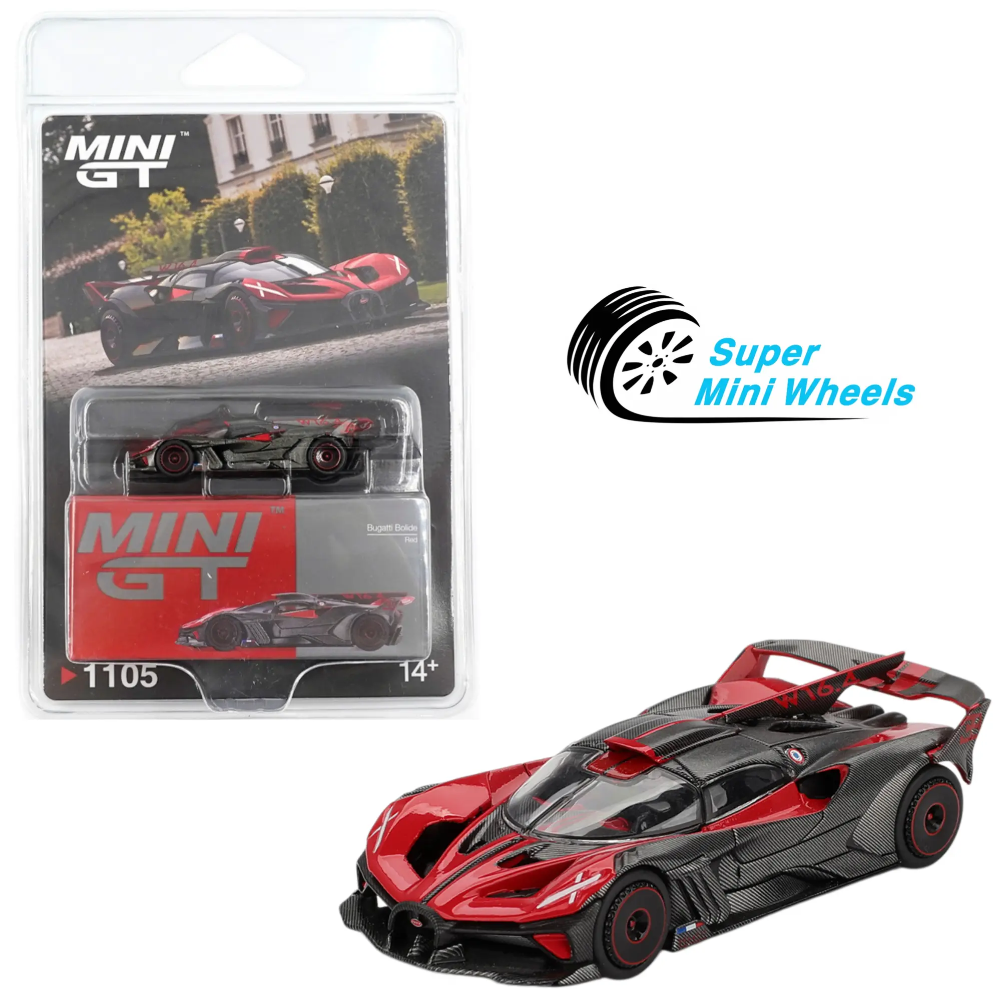 Mini GT 1:64 Bugatti Bolide Red #1105