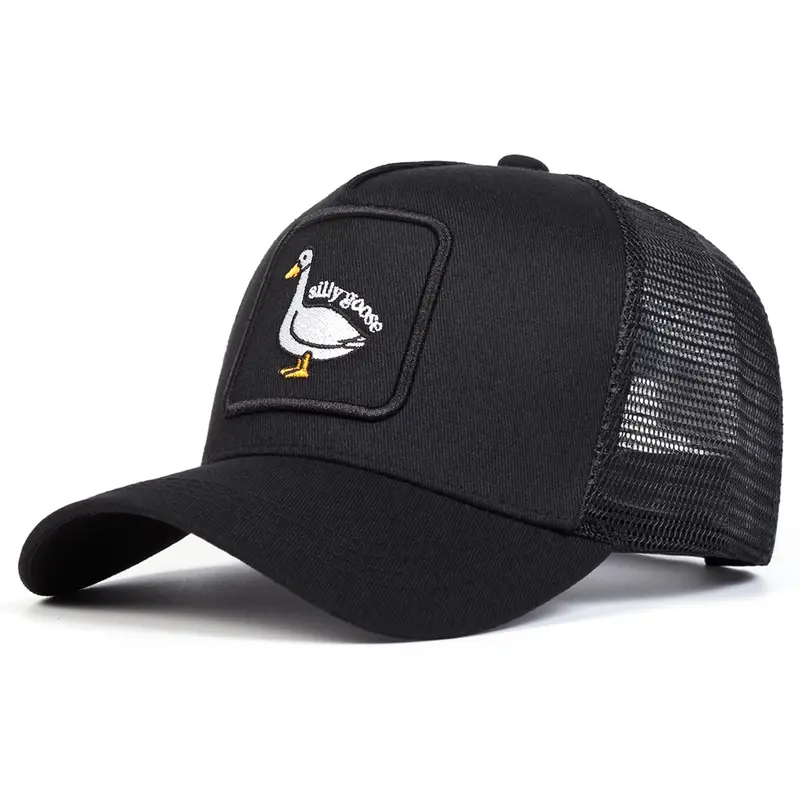 Duck Design Trucker Hat, Graphic Trucker Hat, Trucker Snapback Hat, Casual Outdoor Baseball Sports Hat for Men & Women, Adjustable Sun Protection Cap for Daily Wear, Mesh Cap, Baseball Jersey, Snapback Caps, Adjustable Casual Hats