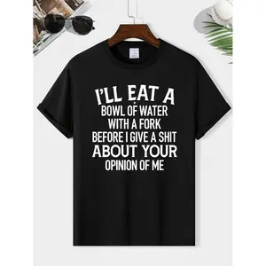 Men Casual Short Sleeve Rinse Neck T Shirt