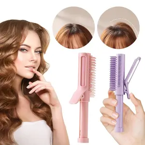 Manual Curling Iron, Retractable High Top Comb, Portable Hair Styler for Daily Use, Creates Beautiful Curls, Ideal for Travel, Easy-to-Use Heatless Styling Tool