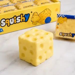 Cheese Squishy Toy - Vaseline Non-Rebound Durable Silicone Portable Tactile Sensory Stress Reliever, Anxiety Relief Products, Easter Gifts for Kids, Classic Novelty Toy