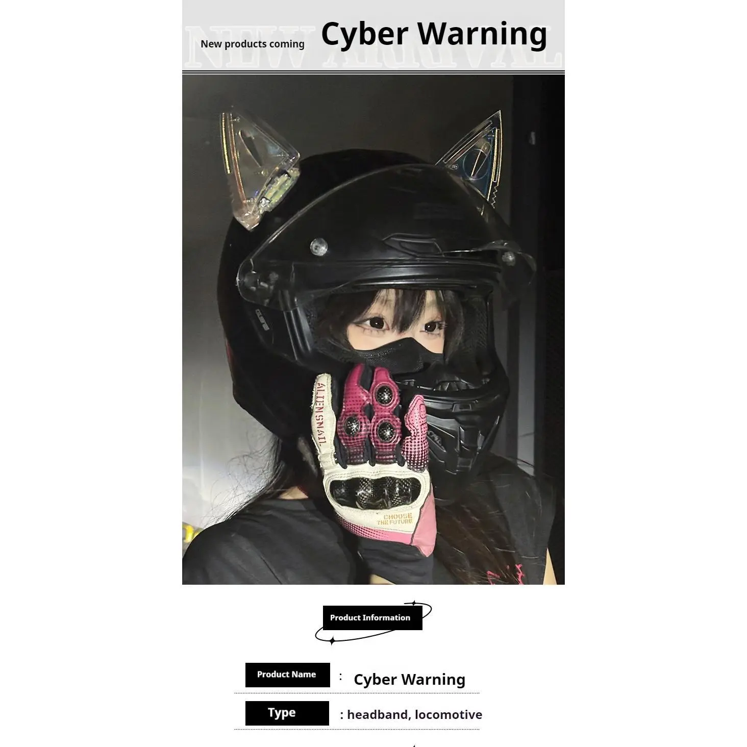 Cyberpunk Helmet Cat Ears DIY Mech Cat Ears Headband Decorated Sci-fi Mechanical Mech Costume Props Headwear Hair Accessories