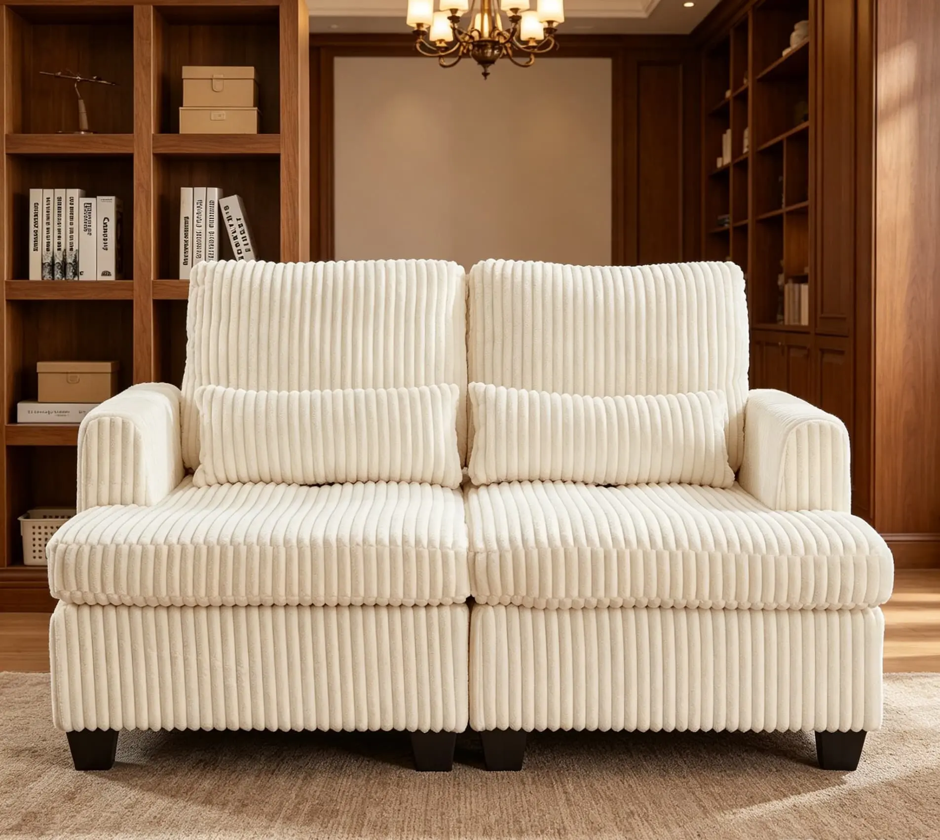 Space-Saving Loveseat - Indoor Living Room Furniture for Small Bedrooms and Apartments