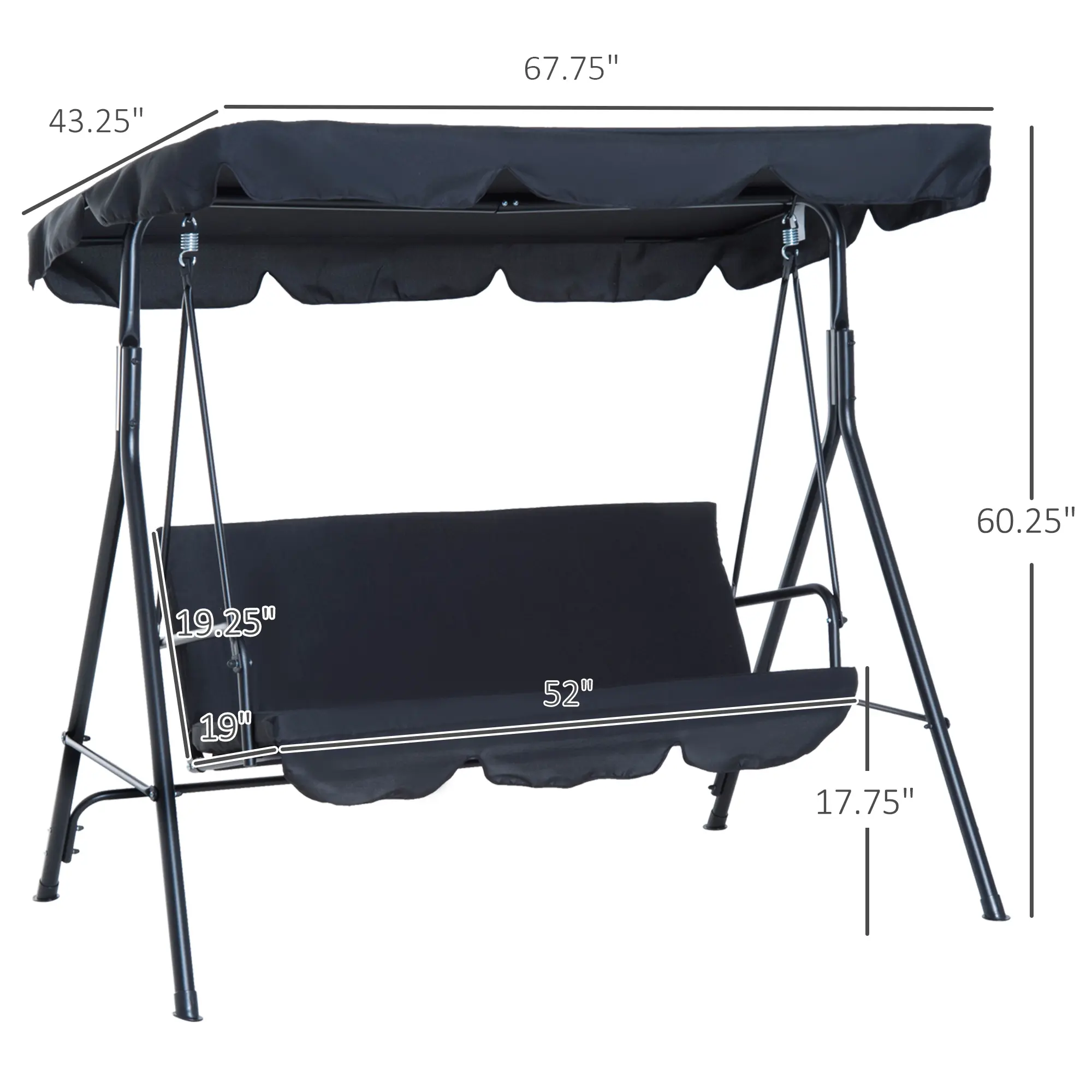 Black, 440 lbs Capacity