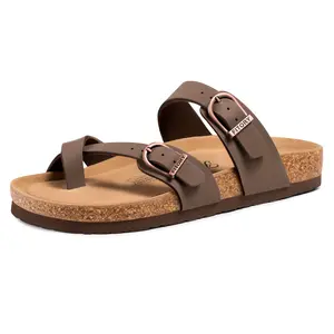 FITORY Balance II | Women's Shoes with Natural Soft Cork Footbed and Leather, Fashion&Comfort Women Sandals for Summer