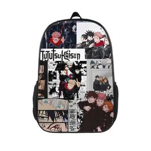 5-Minute Wash & Go! 17'' Stain-Resistant Jujutsu Kaisen Anime Backpack - Durable Fabric with Reinforced Stress Points