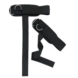 Gym Lifting Straps with Cushioned Wrist Cuffs – Heavy Duty Cotton Straps, Non-Slip Silicone Beads & Steel D-Ring, Adjustable Weightlifting Straps for Men & Women, Bodybuilding, Deadlifts, Pull Ups, Cable Machine Workouts, Strength Training,