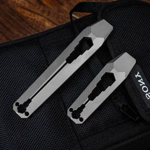 Titanium alloy pry bar, simple texture design, lightweight, rust proof, EDC pry bar.