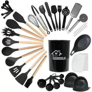 44-Piece Silicone Kitchen Utensil Set, Kitchen Utensils Set, Includes Soup Spoons, Non-Stick Skimmer & Non Stick Spatula, Modern Cooking Essential, Dishwasher Safe, Suitable for All Kitchens, Durable Kitchenware