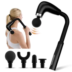 【2025 Hot-Selling Massage Gun】 9-Speed Deep Tissue Percussion Massager with 4 Replaceable Heads, USB Rechargeable & Ultra-Quiet Motor – Relieve Back, Neck, Shoulder & Leg Pain, Boost Muscle Recovery, Perfect Fitness & Relaxation Gift for Men & Women