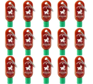 Sriracha Mini Hot Sauce Keychain Bottle 15-Pack, 1oz (Sauce Not Included)